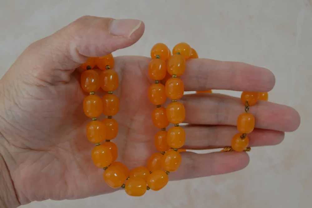 MARVELLA Double Strand Faux Amber Necklace - image 2