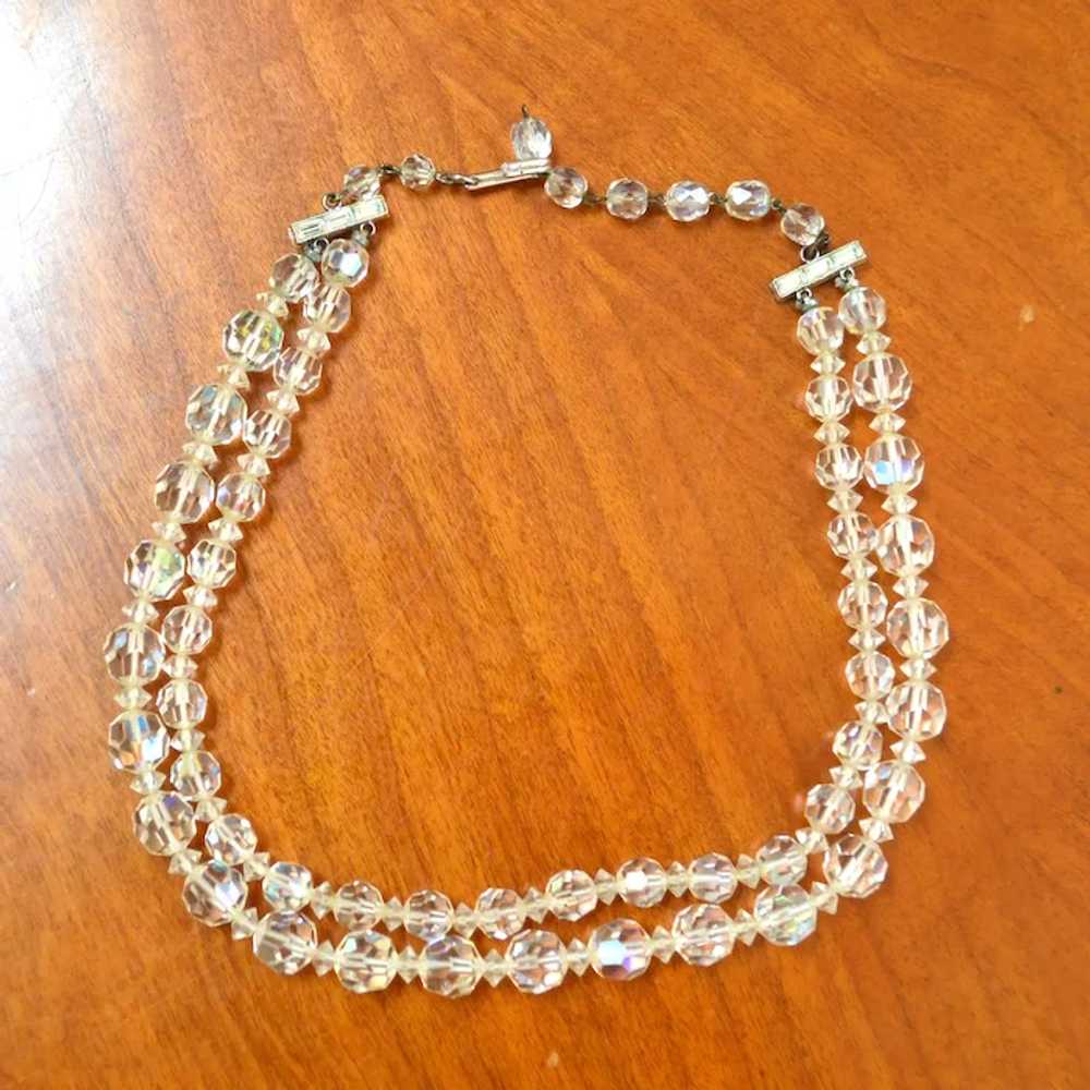 Vintage Crystal Choker Necklace and Bracelet Set - image 4