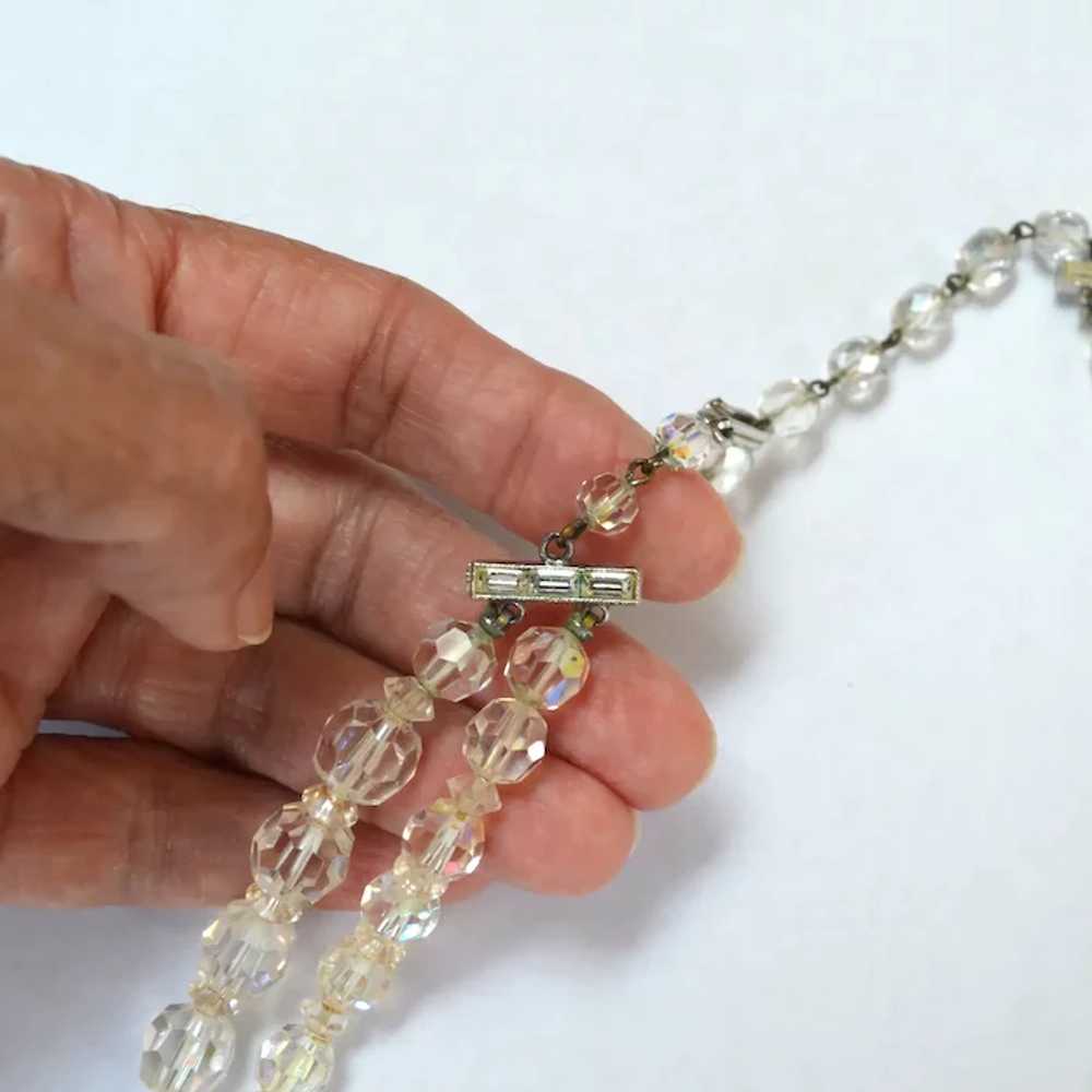 Vintage Crystal Choker Necklace and Bracelet Set - image 6
