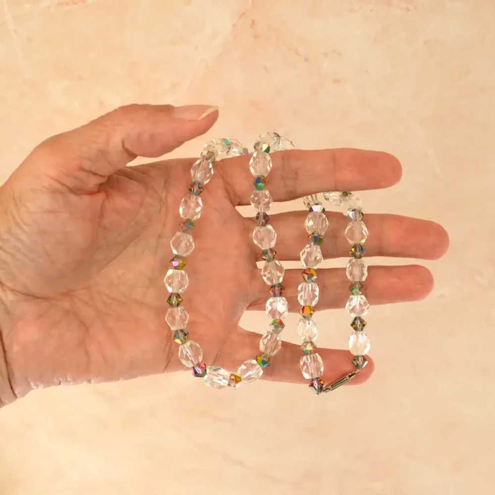 Vintage Crystal Choker Necklace and Bracelet Set - image 7