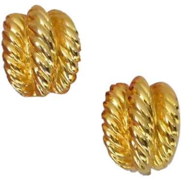 KJL Curved Rope Earrings - image 1