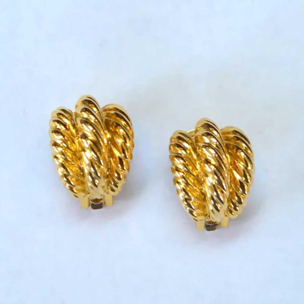 KJL Curved Rope Earrings - image 2