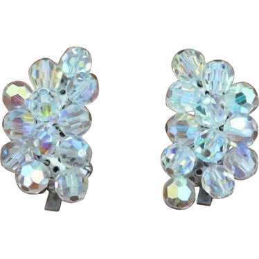 Crystal Crescent Earrings - image 1