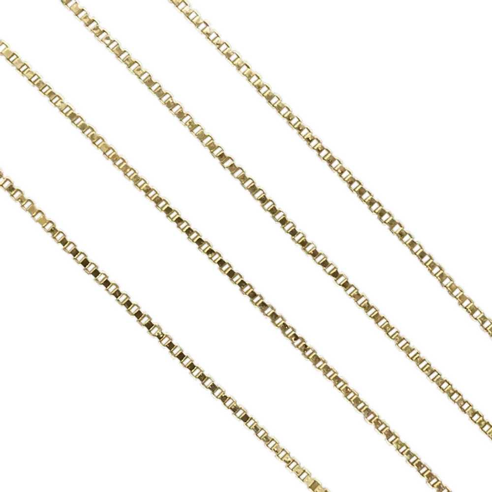 Box Link Chain Necklace 18k Yellow Gold 20" Milor - image 1