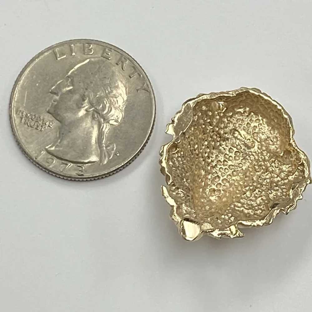 Impressive LION Head Pendant 14K Gold Diamond Acc… - image 4