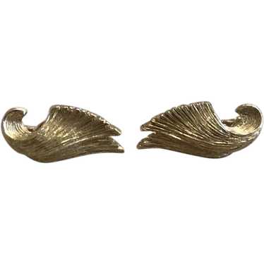 Monet Gold Tone Clip Earrings