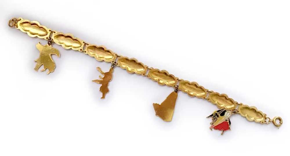 Bullfighters & 'Senora' Damascene Charm Bracelet:… - image 5