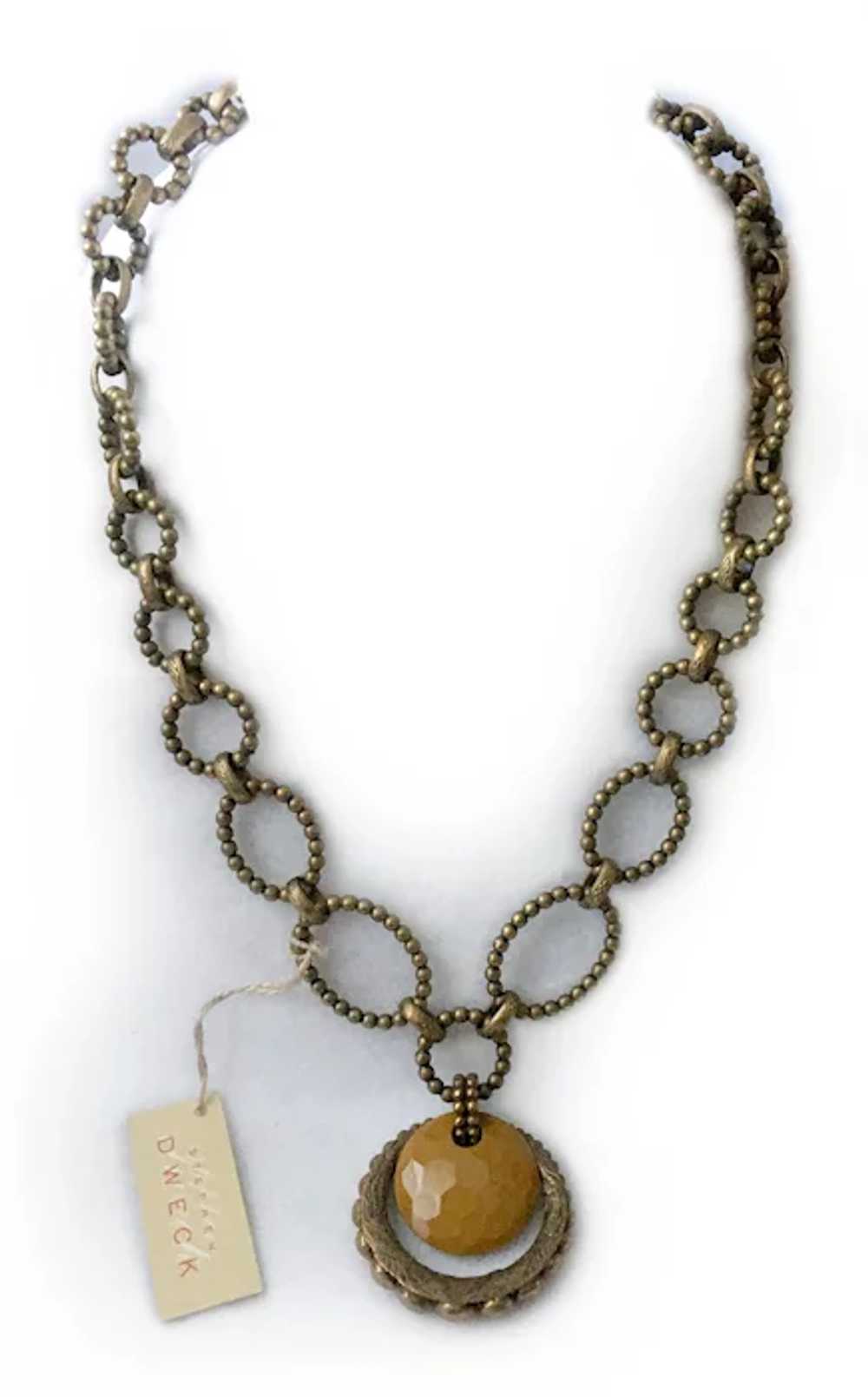 Dweck Faceted Yellow Jasper & Engraved and Beaded… - image 5