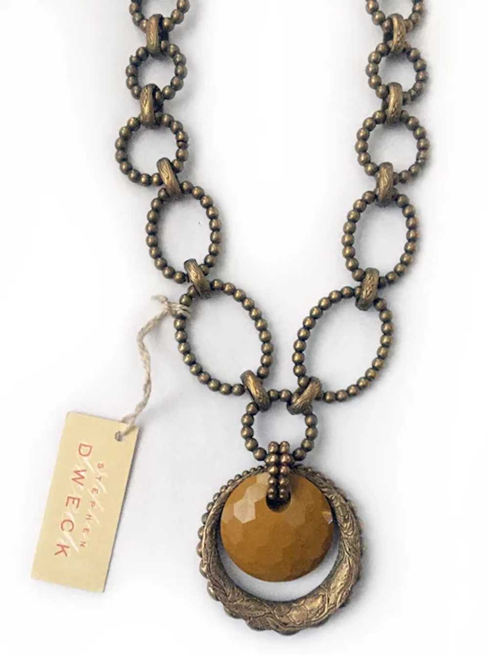 Dweck Faceted Yellow Jasper & Engraved and Beaded… - image 6