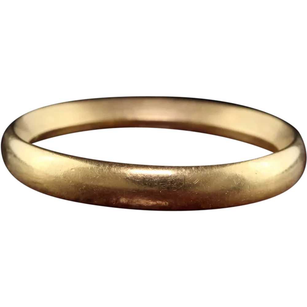 Antique Art Deco 18K Yellow Gold Classic Wedding … - image 1