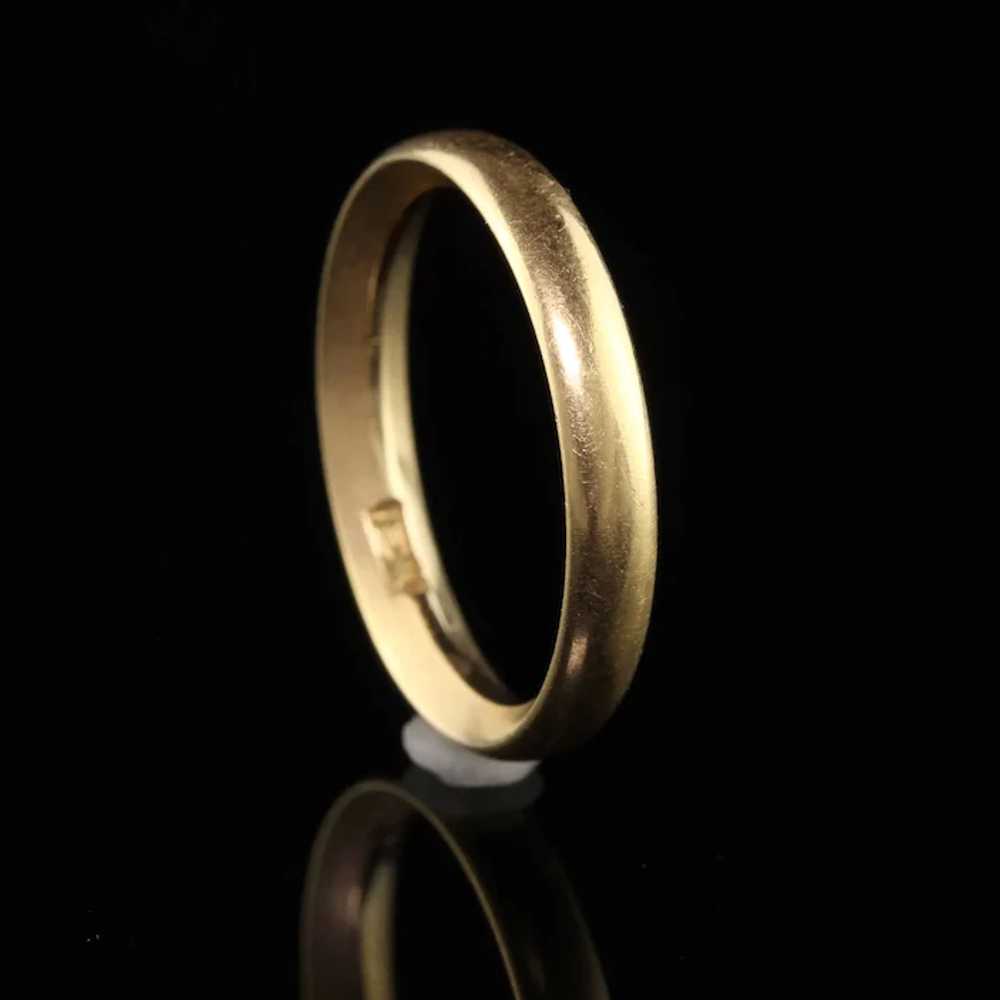 Antique Art Deco 18K Yellow Gold Classic Wedding … - image 5