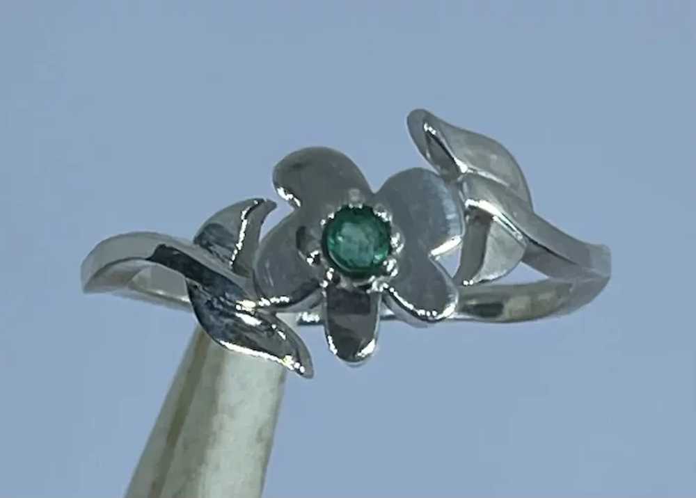 14k Hand Crafted Emerald Ring - image 2