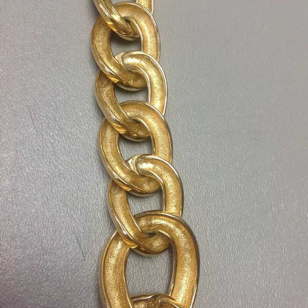 Chunky Gold Plate Necklace 16" - image 5
