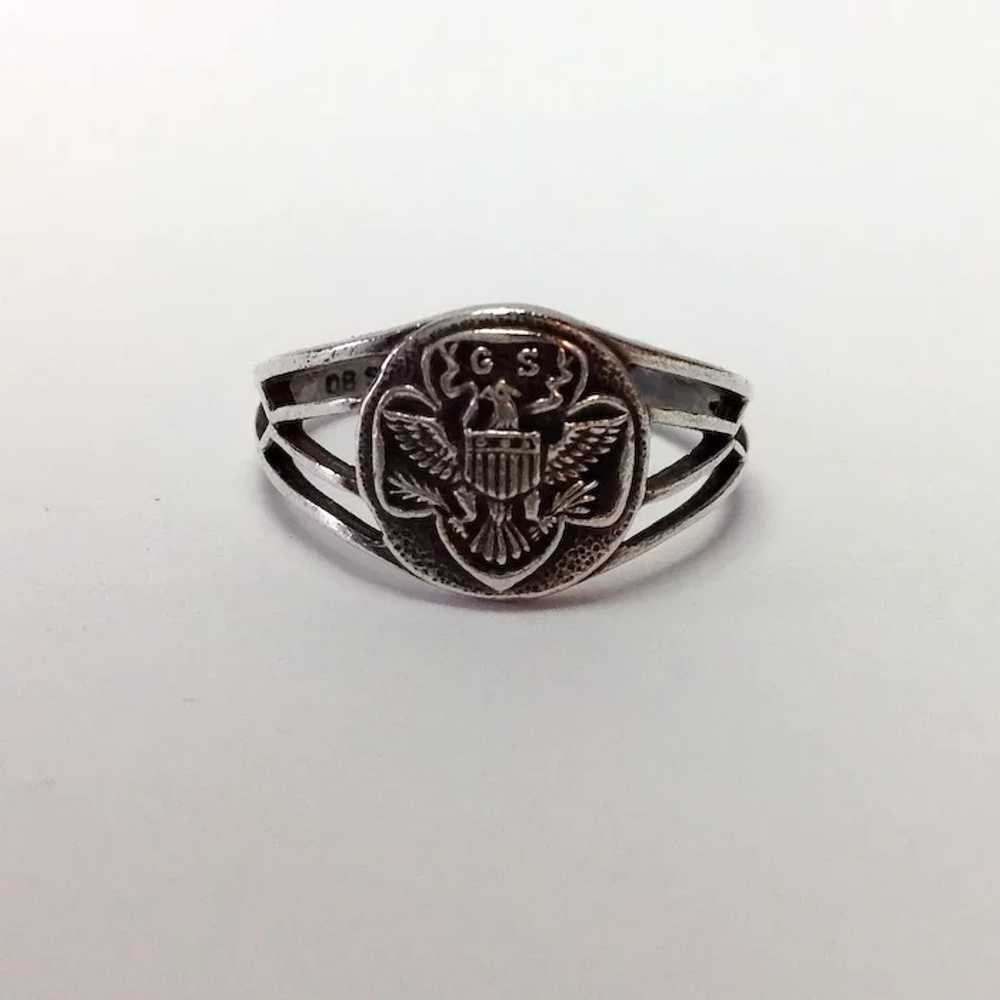 Girl Scout Ring Sterling 1934 - image 2