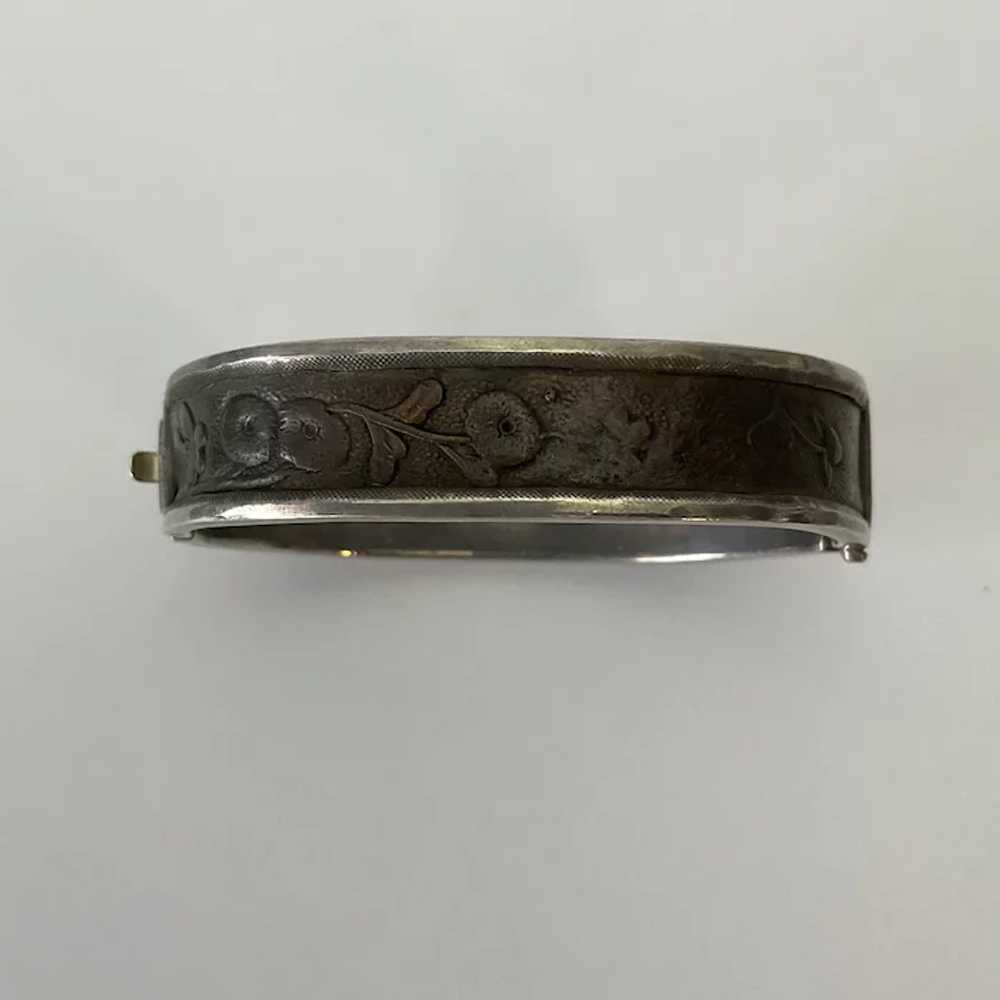 Shakudo Sterling Bangle Man in Shakura Meiji 6.75" - image 3