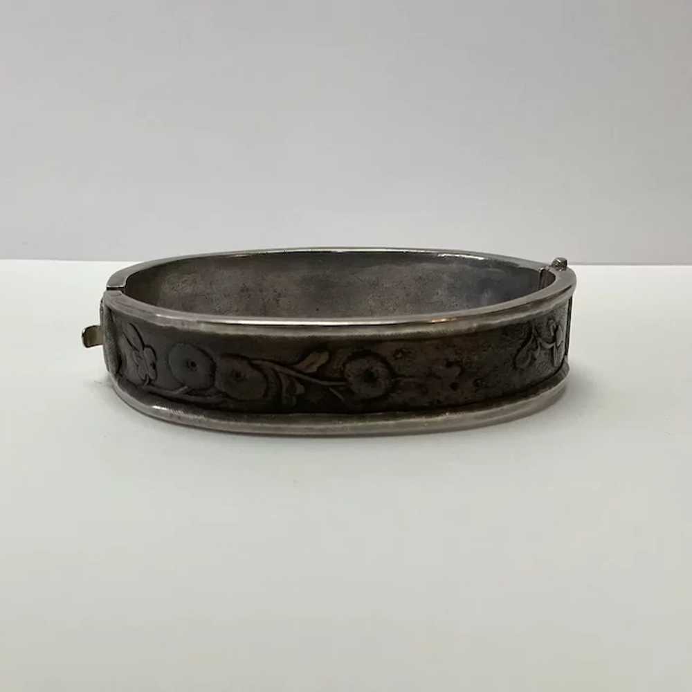 Shakudo Sterling Bangle Man in Shakura Meiji 6.75" - image 6