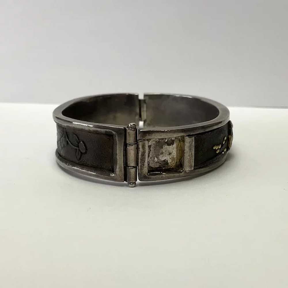 Shakudo Sterling Bangle Man in Shakura Meiji 6.75" - image 7