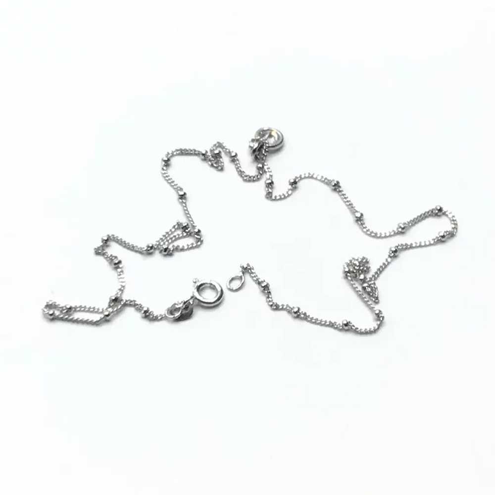 Sterling Silver CZ Pendant Necklace - image 4