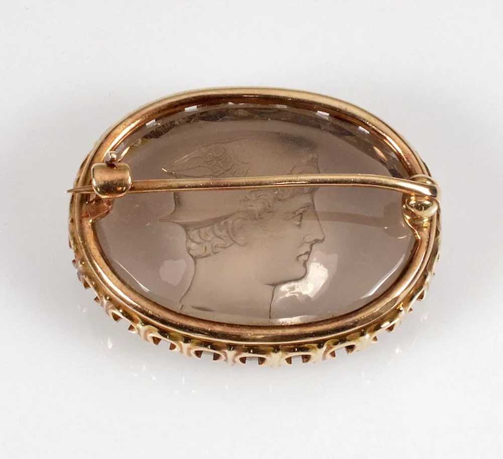 Antique Edwardian 10K Gold Hermes Cameo Brooch Pin Ca… - Gem