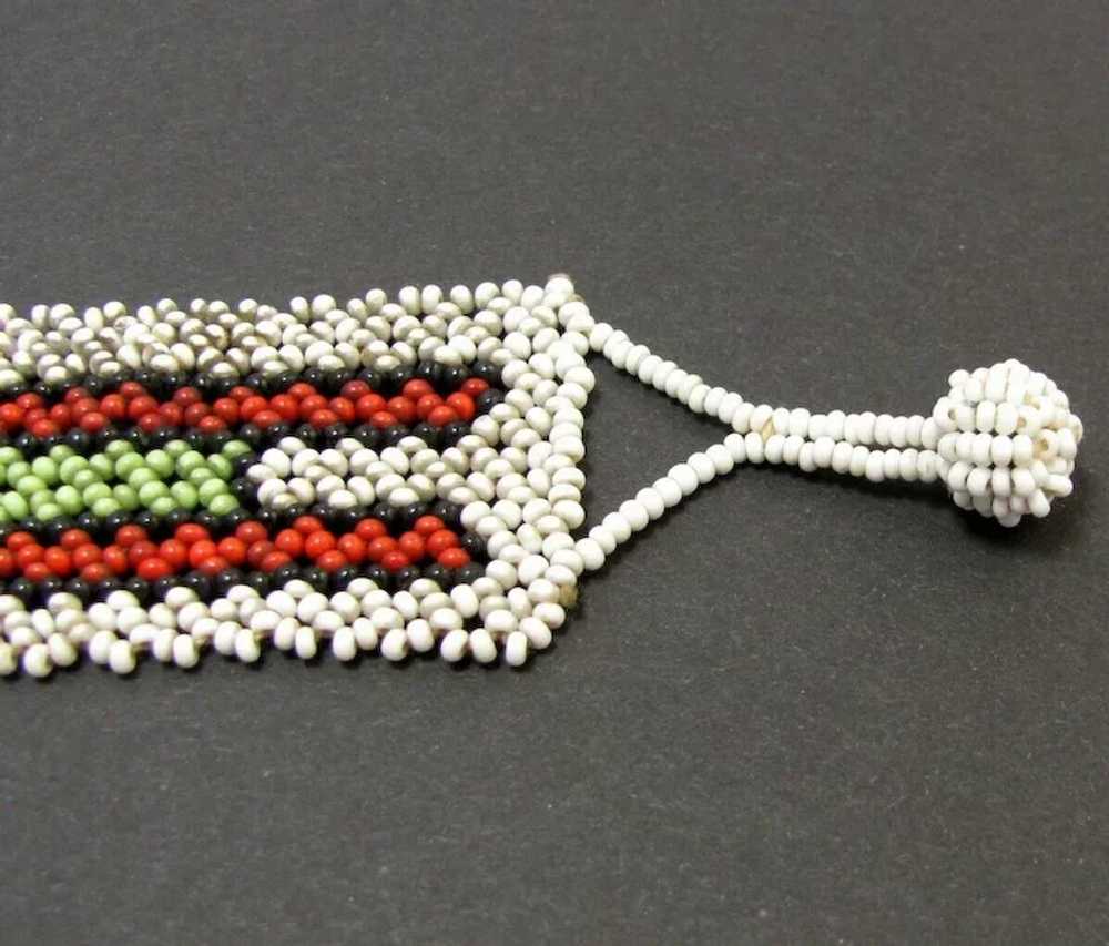 Vintage AFRICAN TRIBAL BEADED Necklace Native Col… - image 8