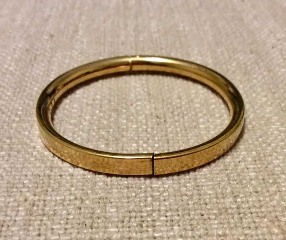 Vintage 1973 Gold Filled Child’s Bangle Bracelet - image 2