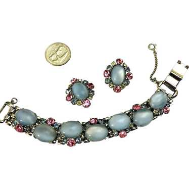 Incredible Kafin New York Blue Faux Moonstone & R… - image 1