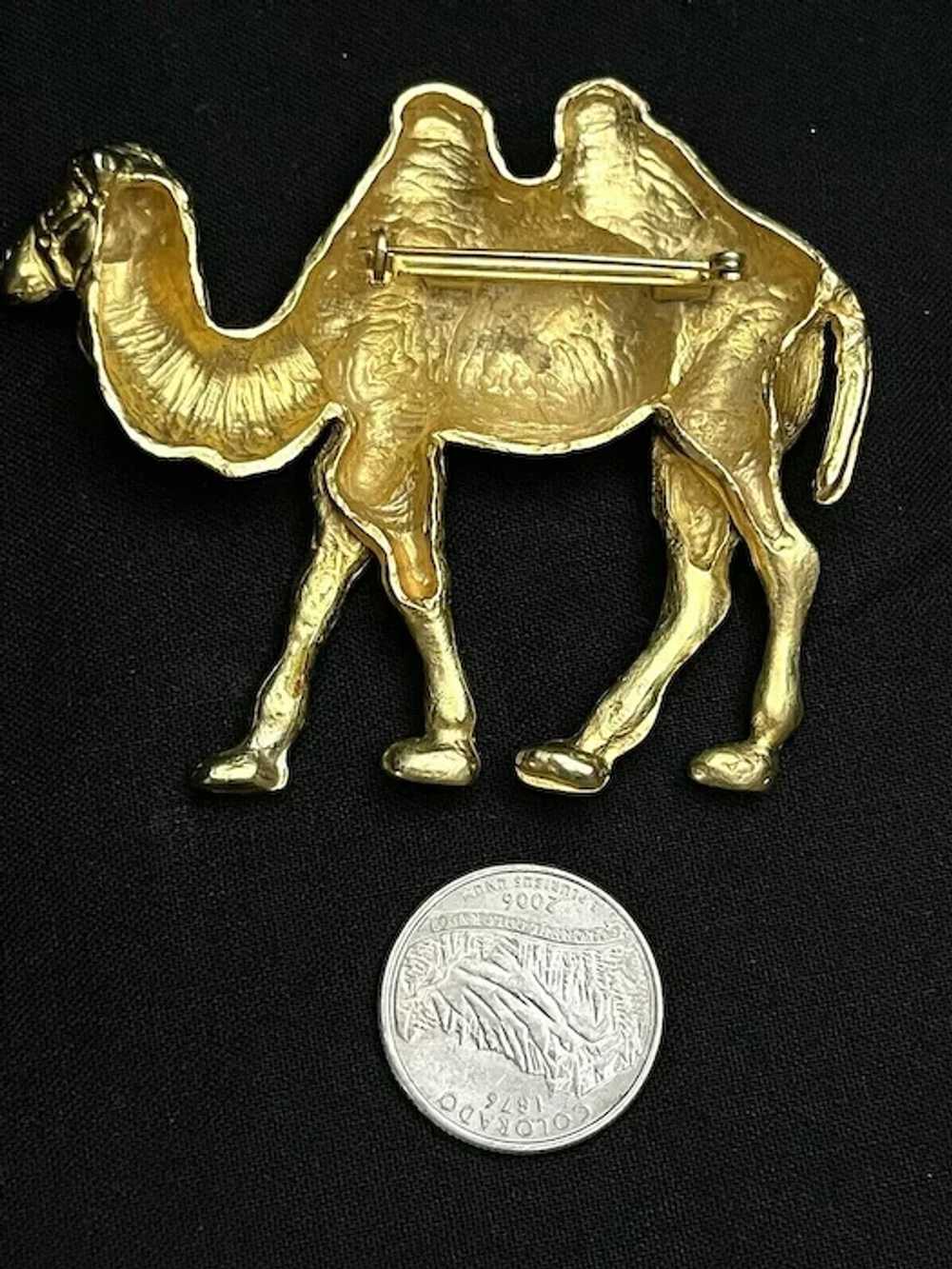 Rare Huge Figural Camel Iridescent Enamel Vintage… - image 2