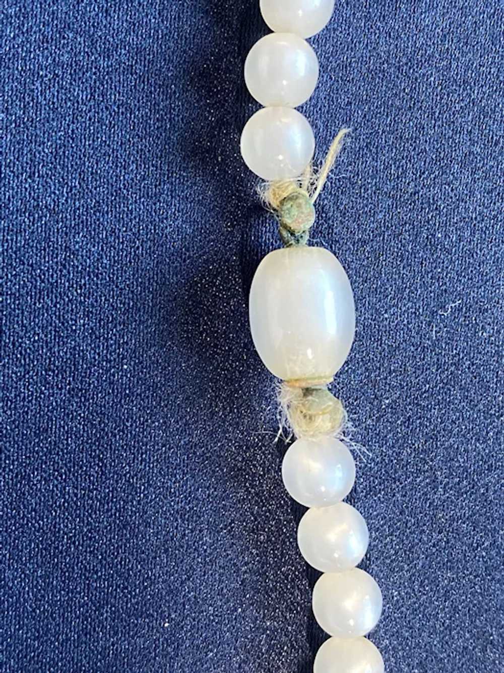 White Graduated Moonglow Necklace - image 2
