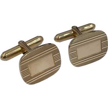 Vintage Larter and Sons 10k Yellow gold Cufflinks… - image 1