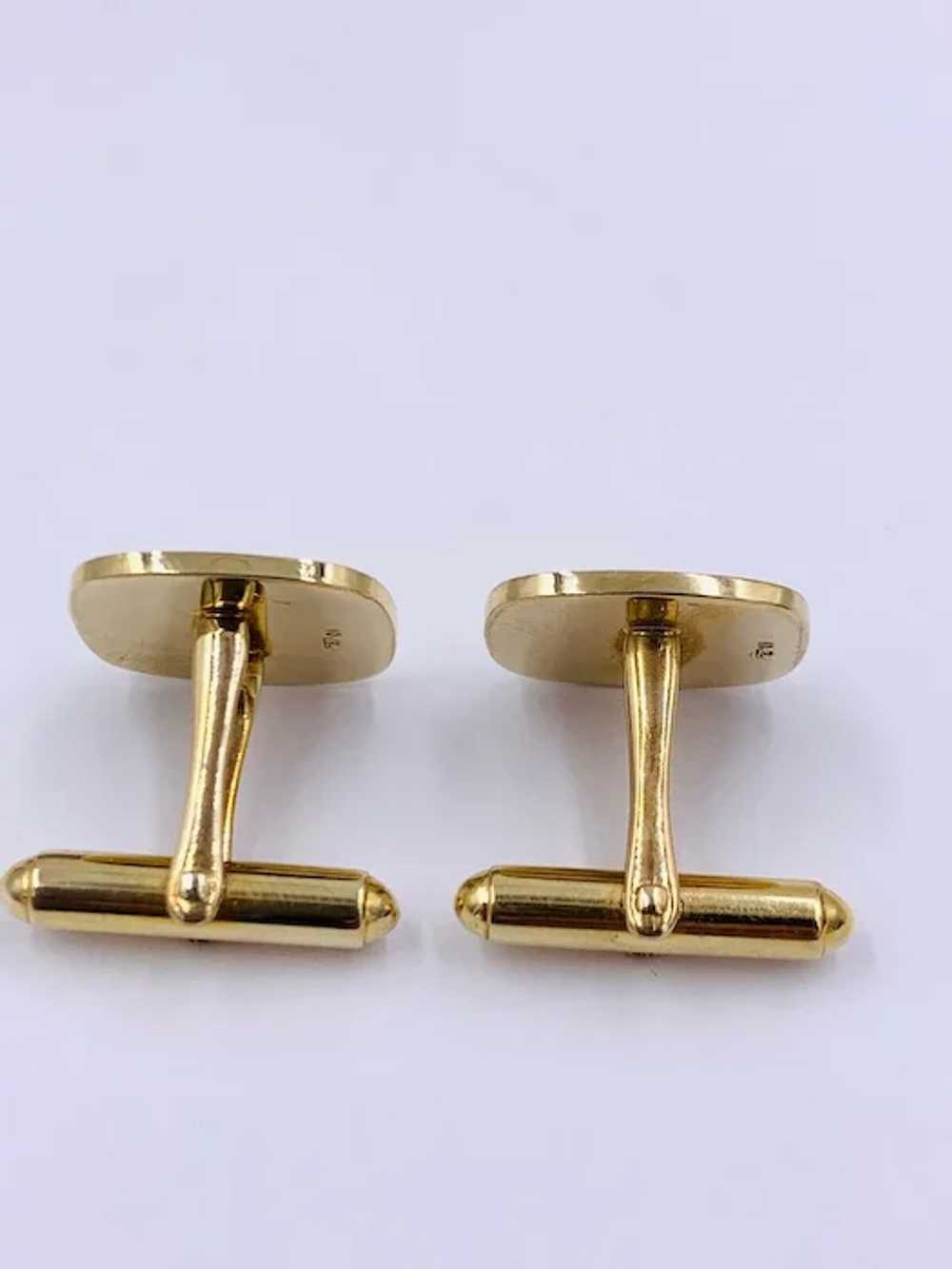 Vintage Larter and Sons 10k Yellow gold Cufflinks… - image 4