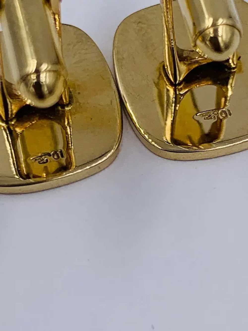 Vintage Larter and Sons 10k Yellow gold Cufflinks… - image 6