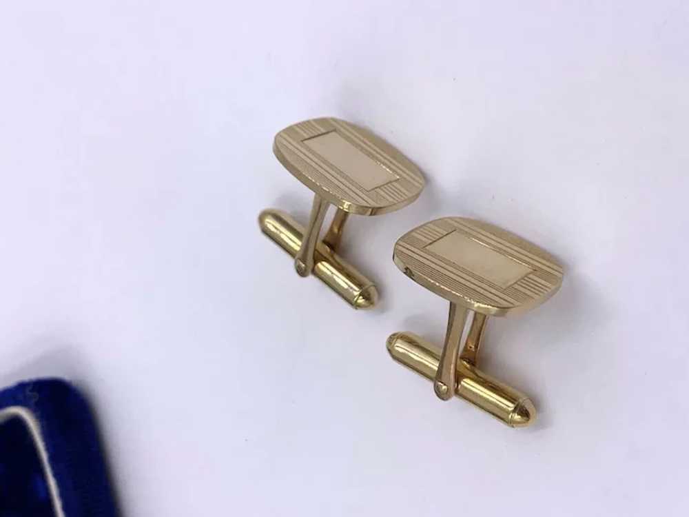 Vintage Larter and Sons 10k Yellow gold Cufflinks… - image 7