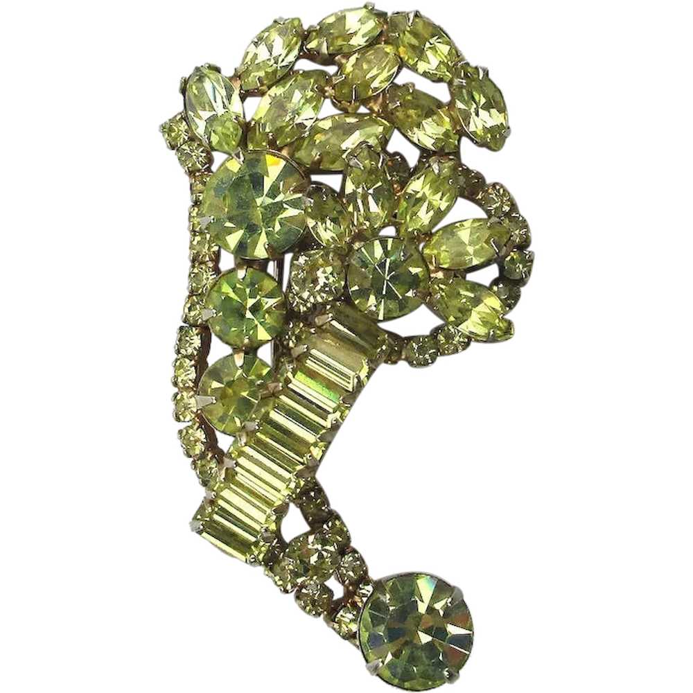 Elaborate WEISS Crystal Rhinestone Pin Brooch - image 1