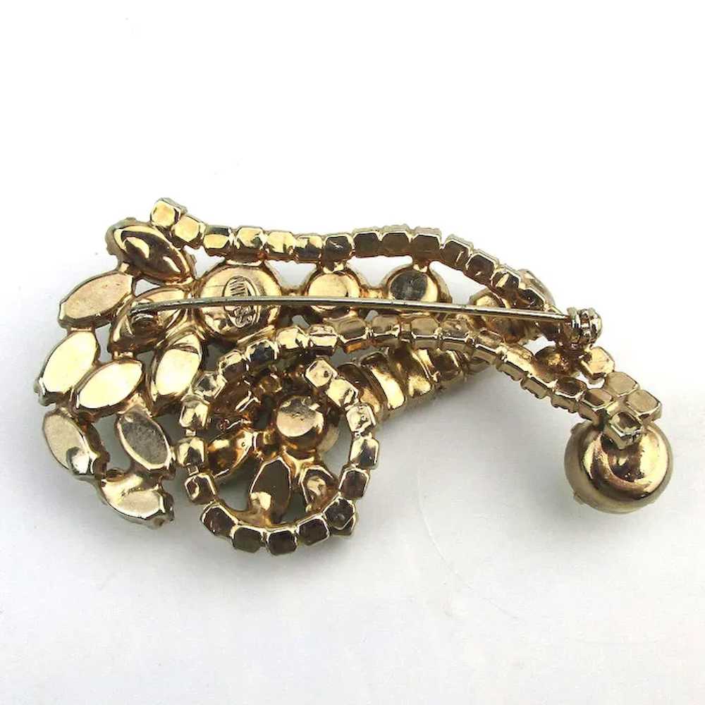 Elaborate WEISS Crystal Rhinestone Pin Brooch - image 5