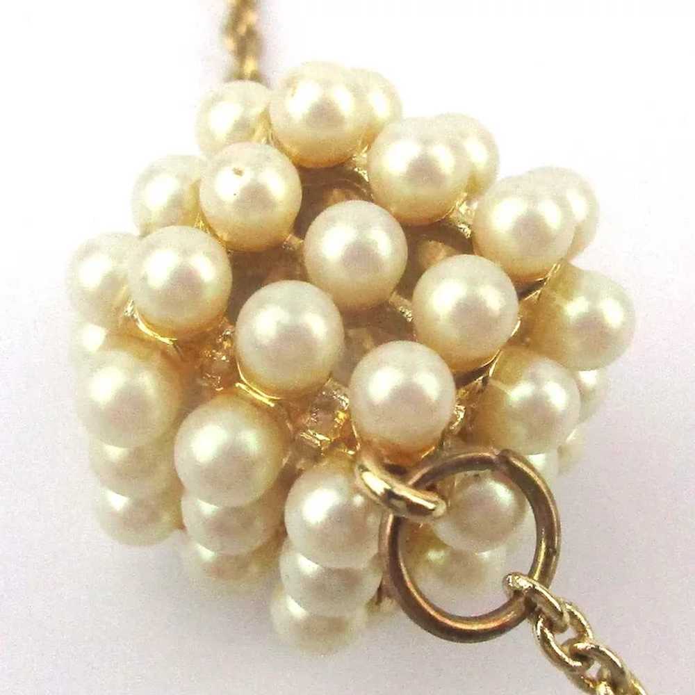 Vintage CAROLEE Necklace of Faux Pearl Boxes - image 3