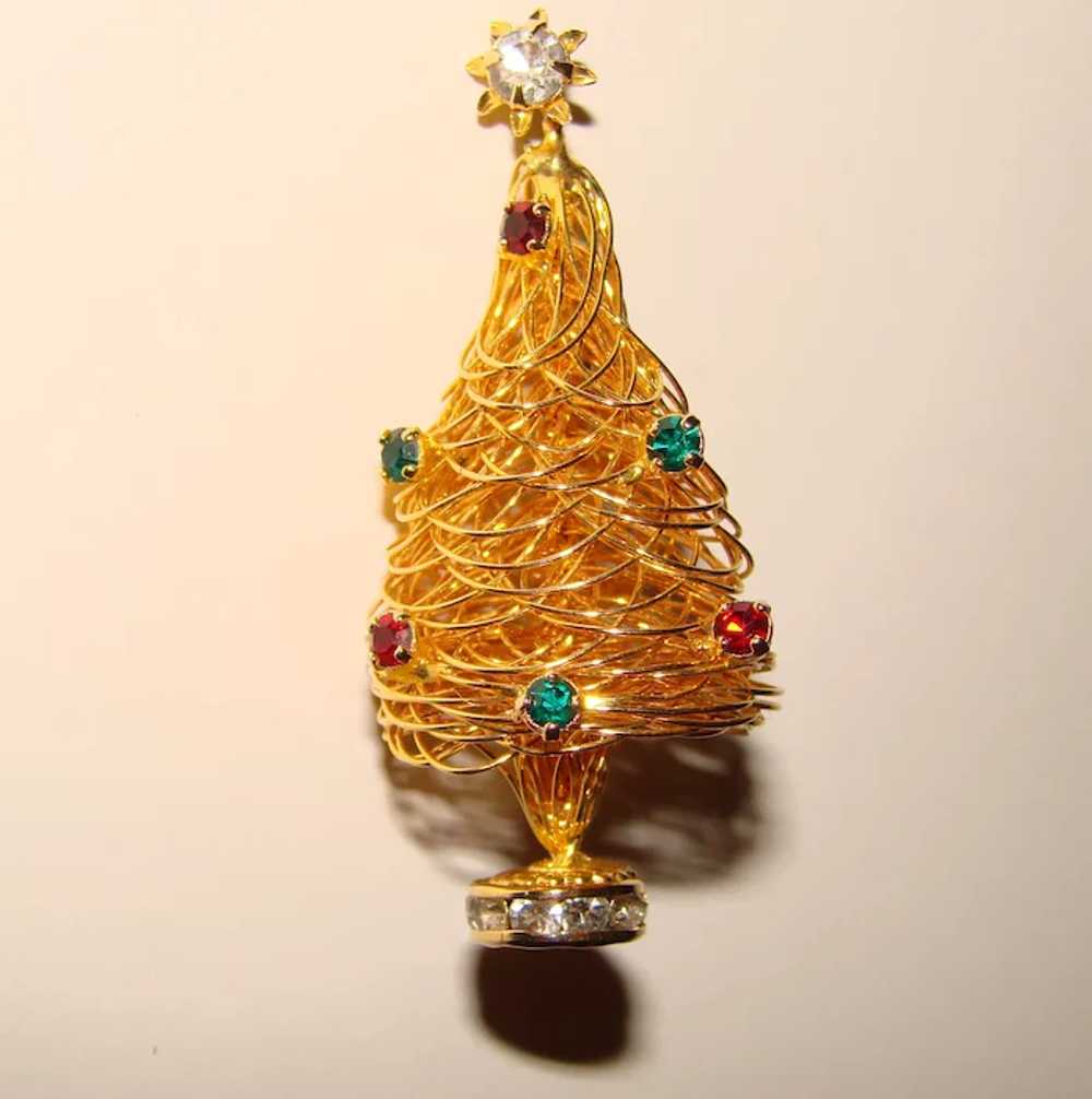 Awesome Wirework CHRISTMAS TREE Design Vintage Rh… - image 2