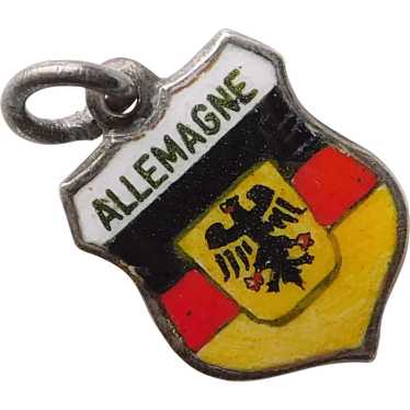 800 Silver & Enamel ALLEMAGNE Germany Charm - Fre… - image 1