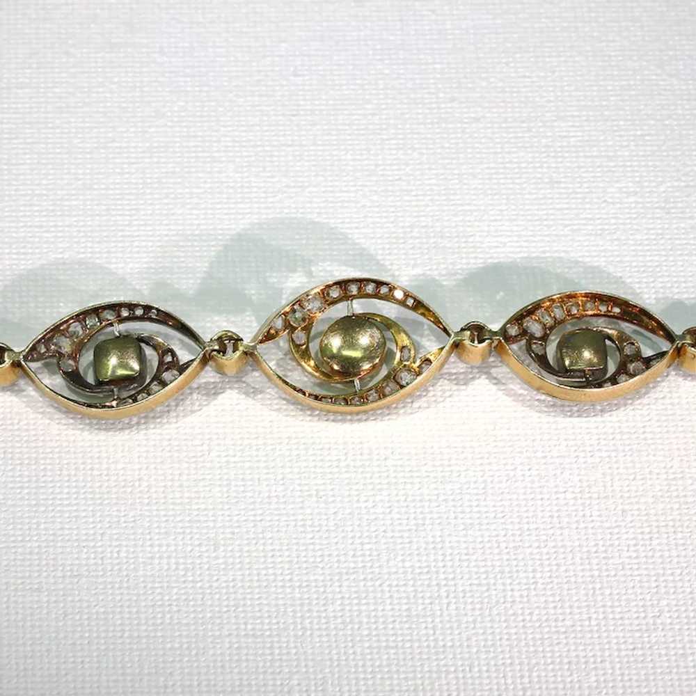 Stunning French Edwardian Emerald Diamond Bracele… - image 6