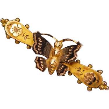 Antique Victorian Aesthetic Movement Butterfly Br… - image 1