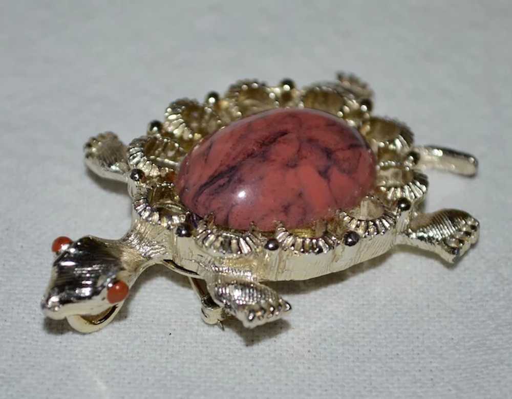 Gerry's Salmon Pink & Black Jelly Belly Turtle Fi… - image 2