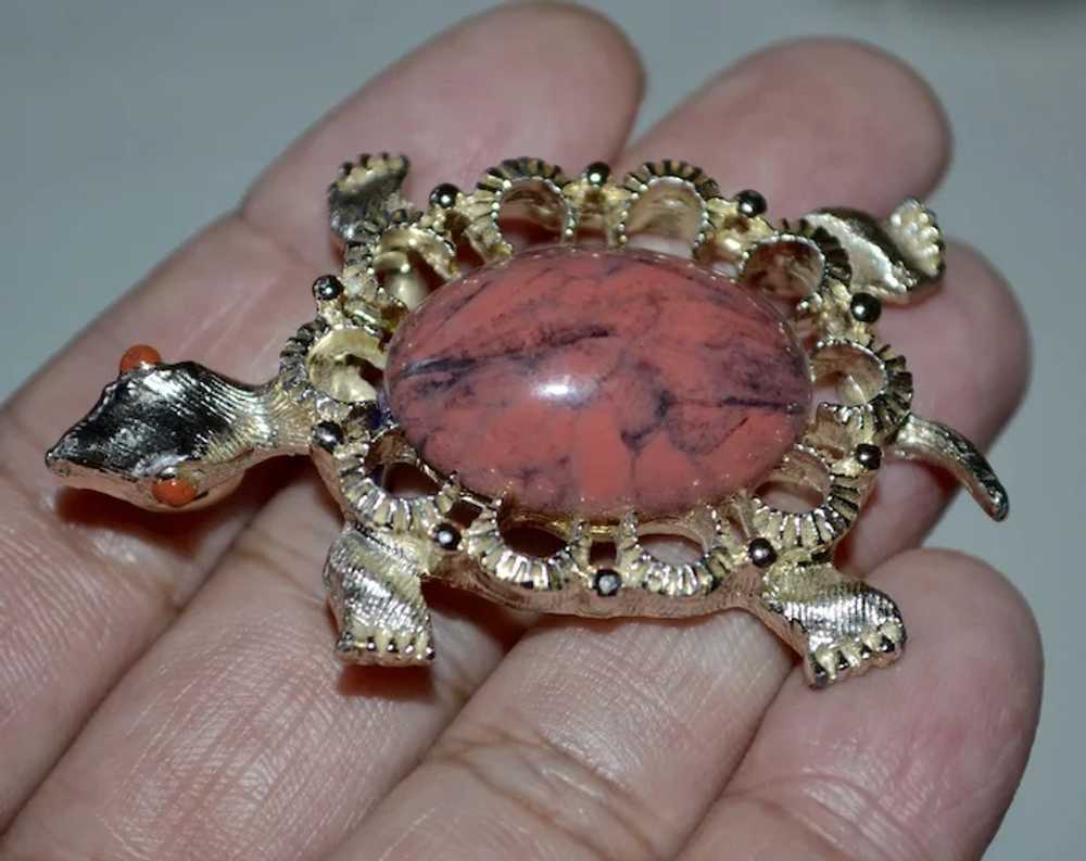 Gerry's Salmon Pink & Black Jelly Belly Turtle Fi… - image 5