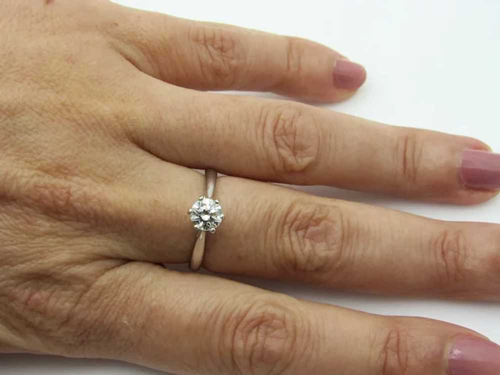 14K White Gold Solitaire Diamond Ring - VS1 0.70 … - image 10