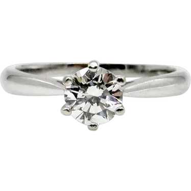 14K White Gold Solitaire Diamond Ring - VS1 0.70 … - image 1