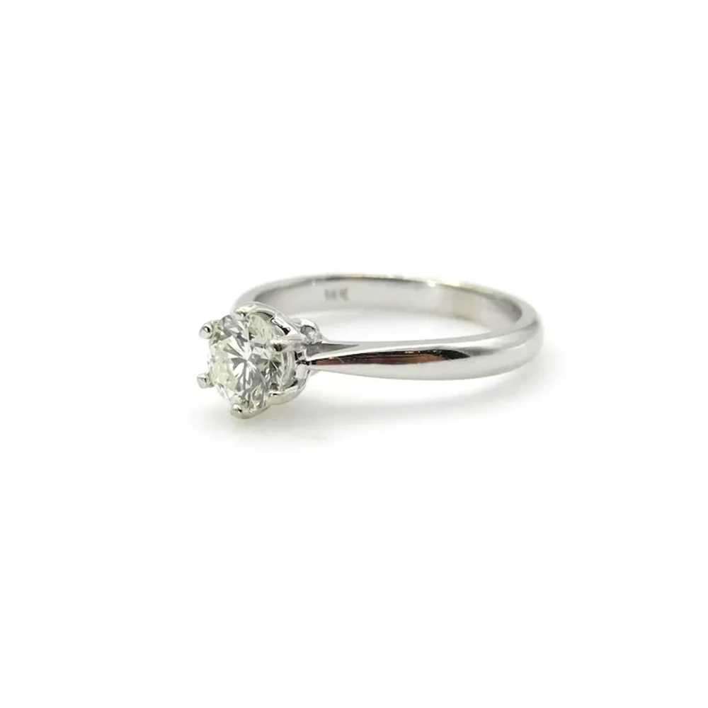 14K White Gold Solitaire Diamond Ring - VS1 0.70 … - image 5