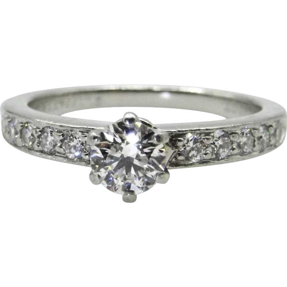 Tiffany & Co. Platinum Diamond Engagement Ring - … - image 1