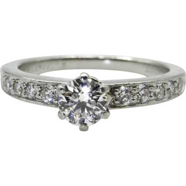 Tiffany & Co. Platinum Diamond Engagement Ring - … - image 1