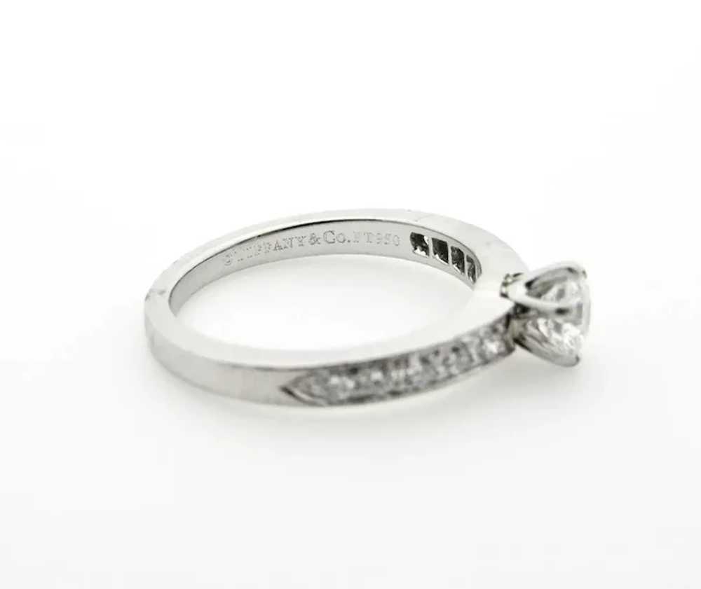 Tiffany & Co. Platinum Diamond Engagement Ring - … - image 6