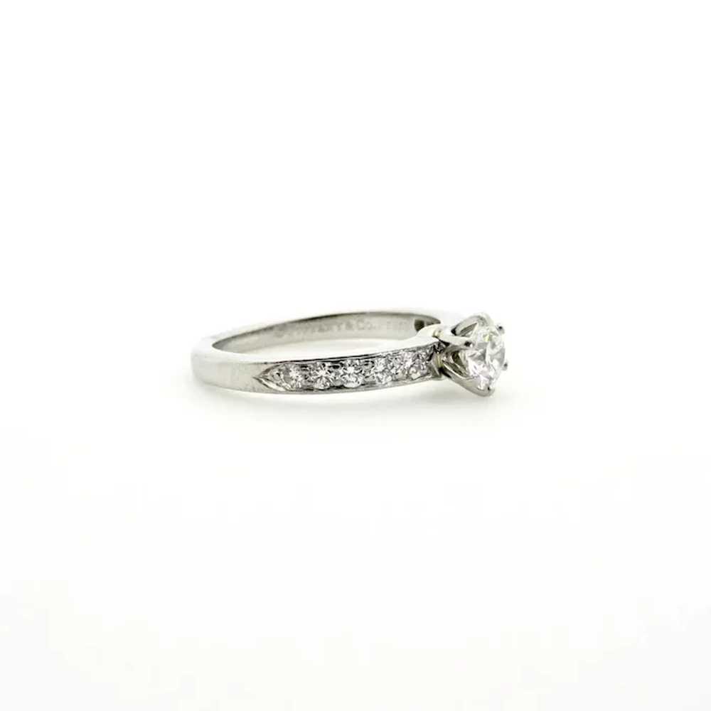 Tiffany & Co. Platinum Diamond Engagement Ring - … - image 7