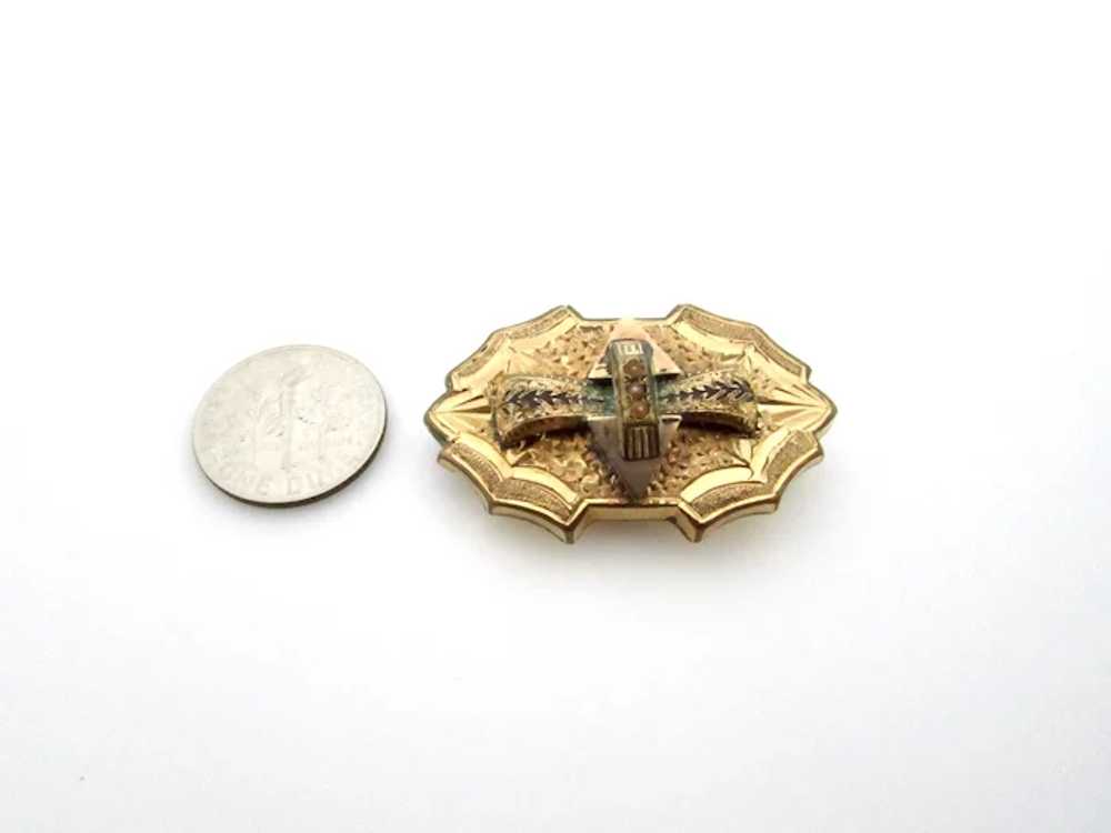 Victorian Gold Filled Taille D'épargne Enamel See… - image 5