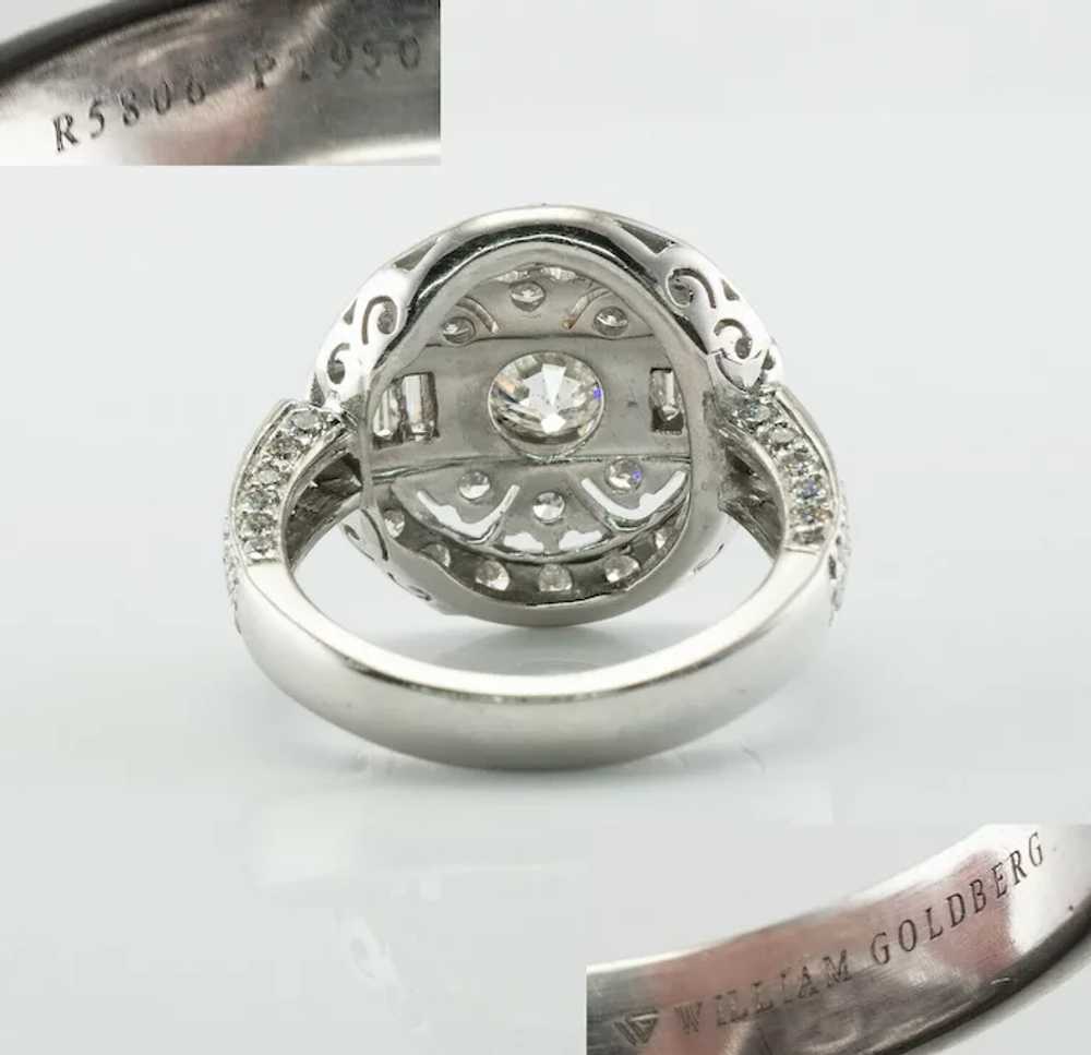 William Goldberg Diamond Ring Vintage Platinum 2.… - image 6